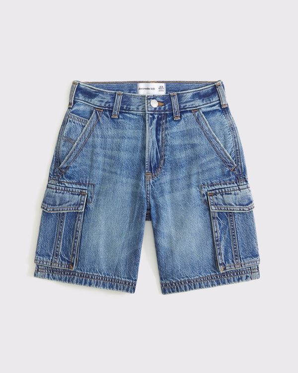 cargo jorts, Medium Wash view 1