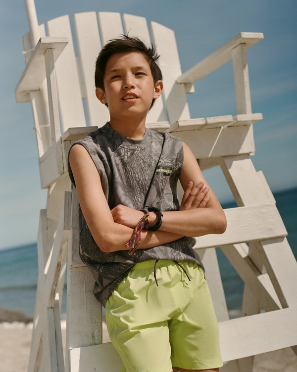 ypb swim trunks, Lime view 1