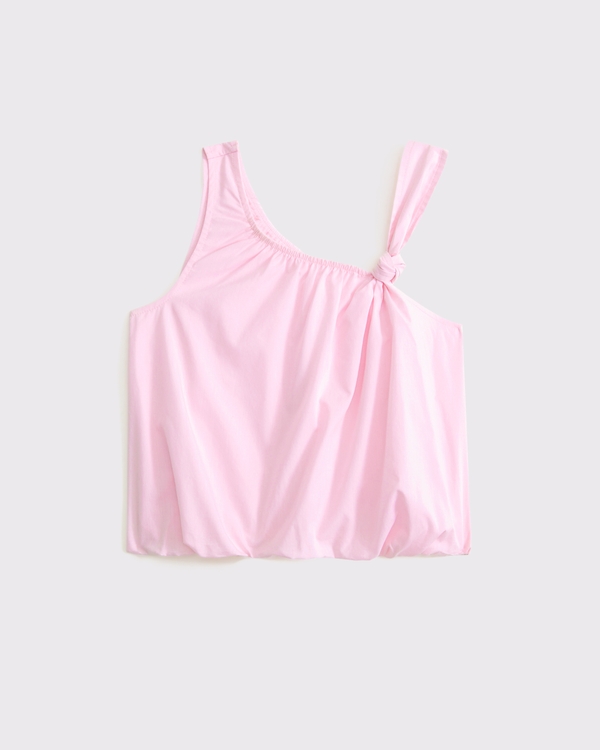 poplin asymmetrical set top, Light Pink view 2