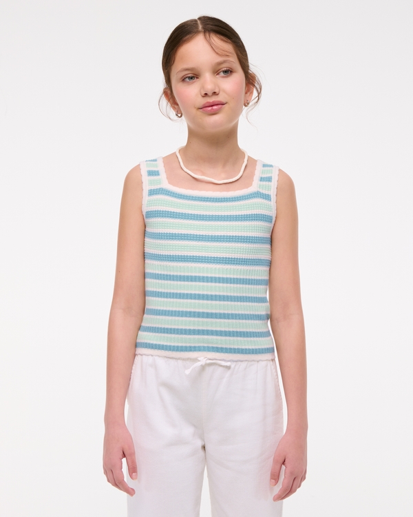sweater tank, Light Green view 1