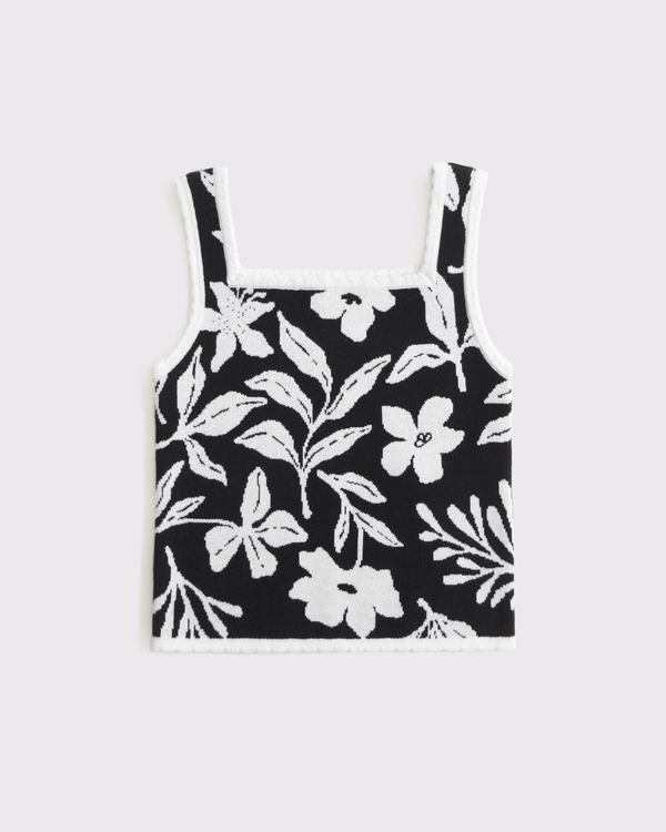 sweater tank, Black Pattern view 2