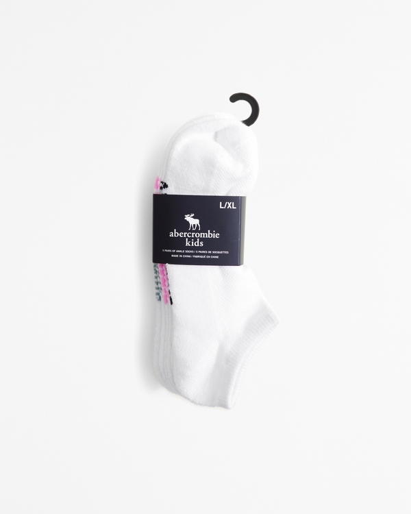 5-pack ankle socks, White view 2